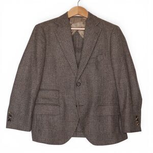 Proper Cloth Lanificio Di Pray Wool Blazer Men's 42 Chestnut Glen Plaid Flannel